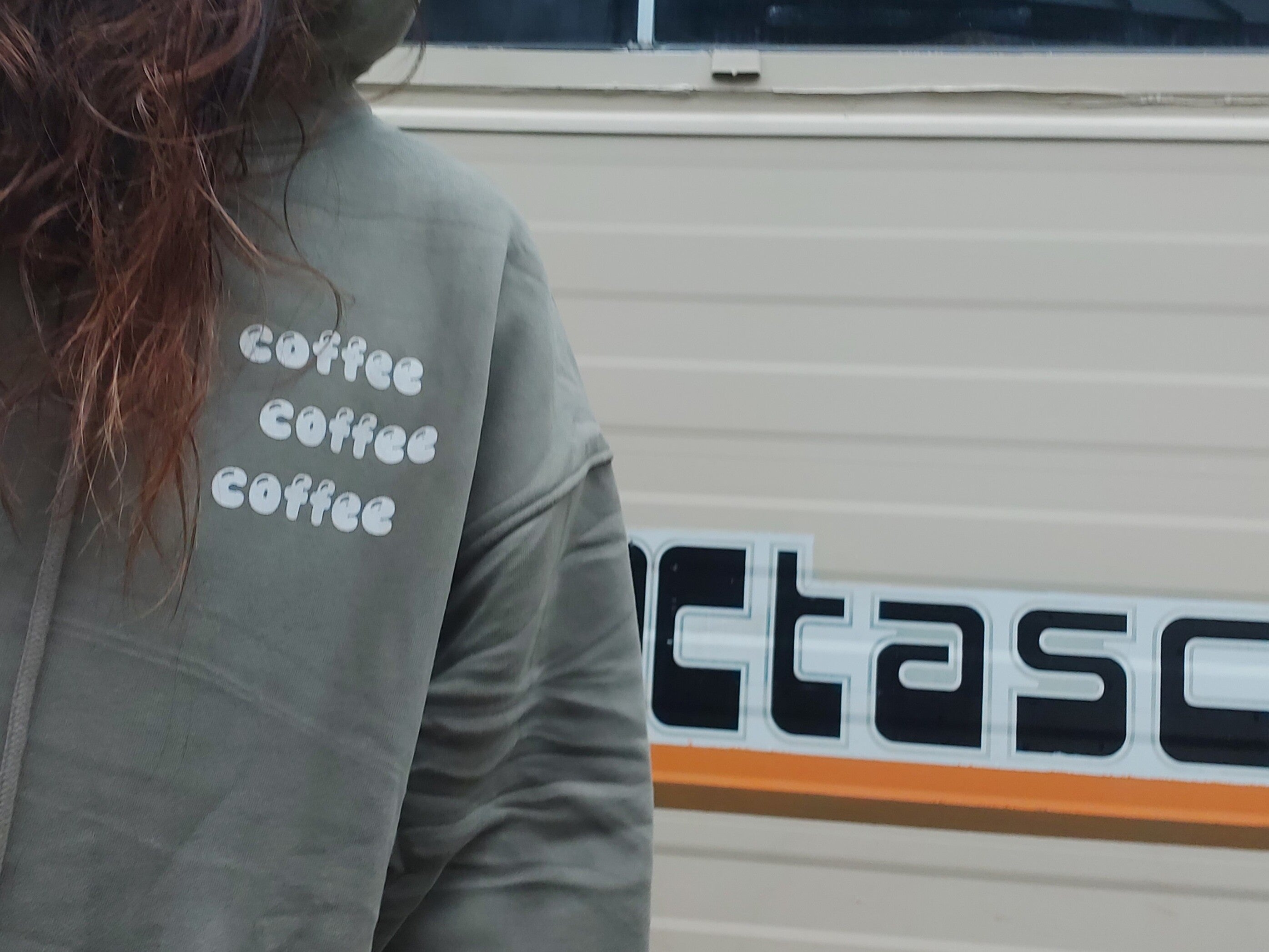 //Coffee coffee coffee hoodie - Sage